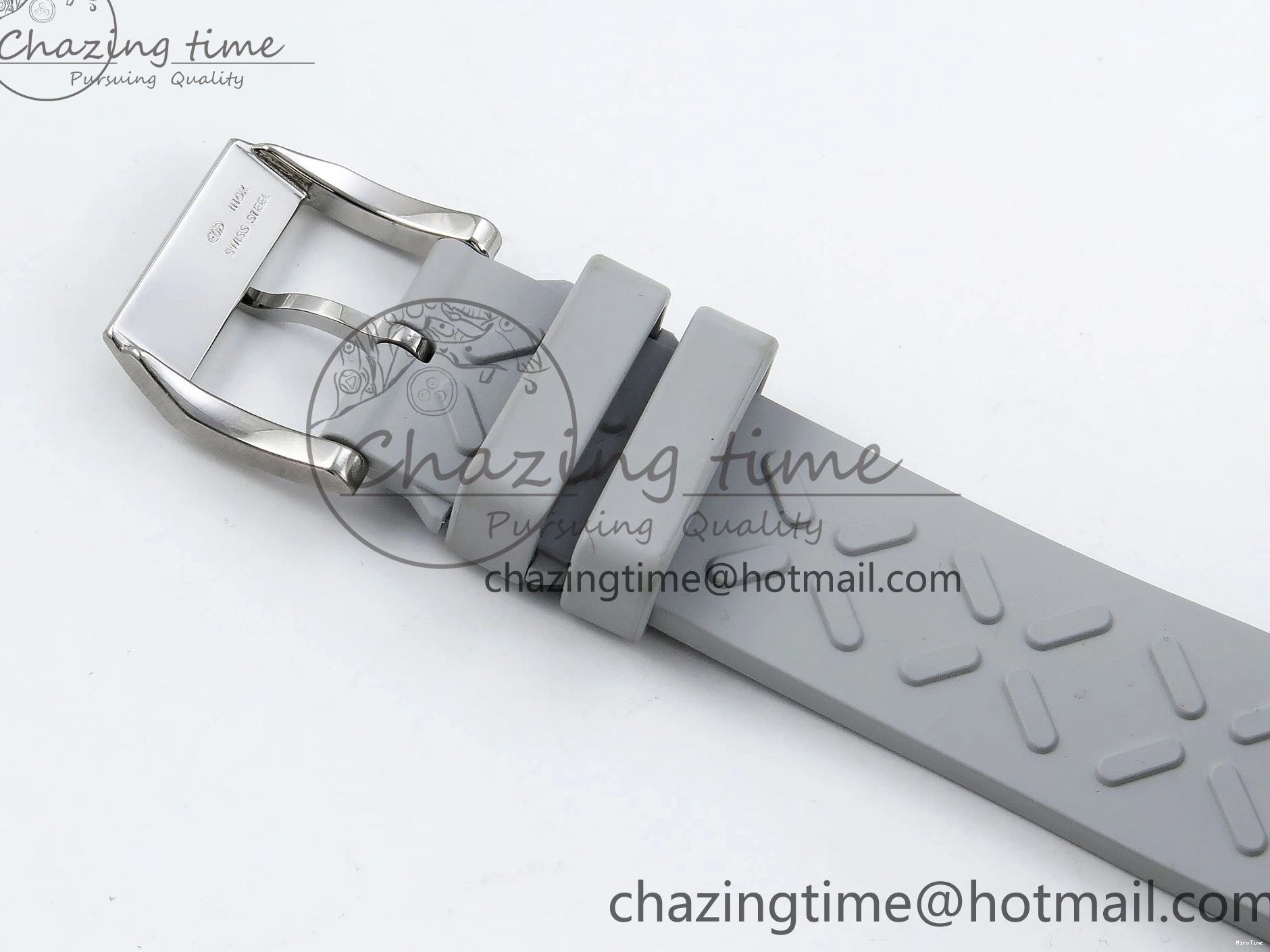 MIROTIME 1228 Portuguese Chrono IW3716 Z+F 1:1 Best Edition White Dial on Gray Rubber Strap A WrinkleFree 7014